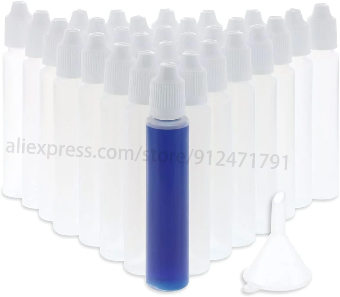

100Pcs/Lot 30ml 60ml Empty Plastic Squeezable Dropper Bottles Eye Liquid Dropper Sample Eyes Drop Refillable Bottle