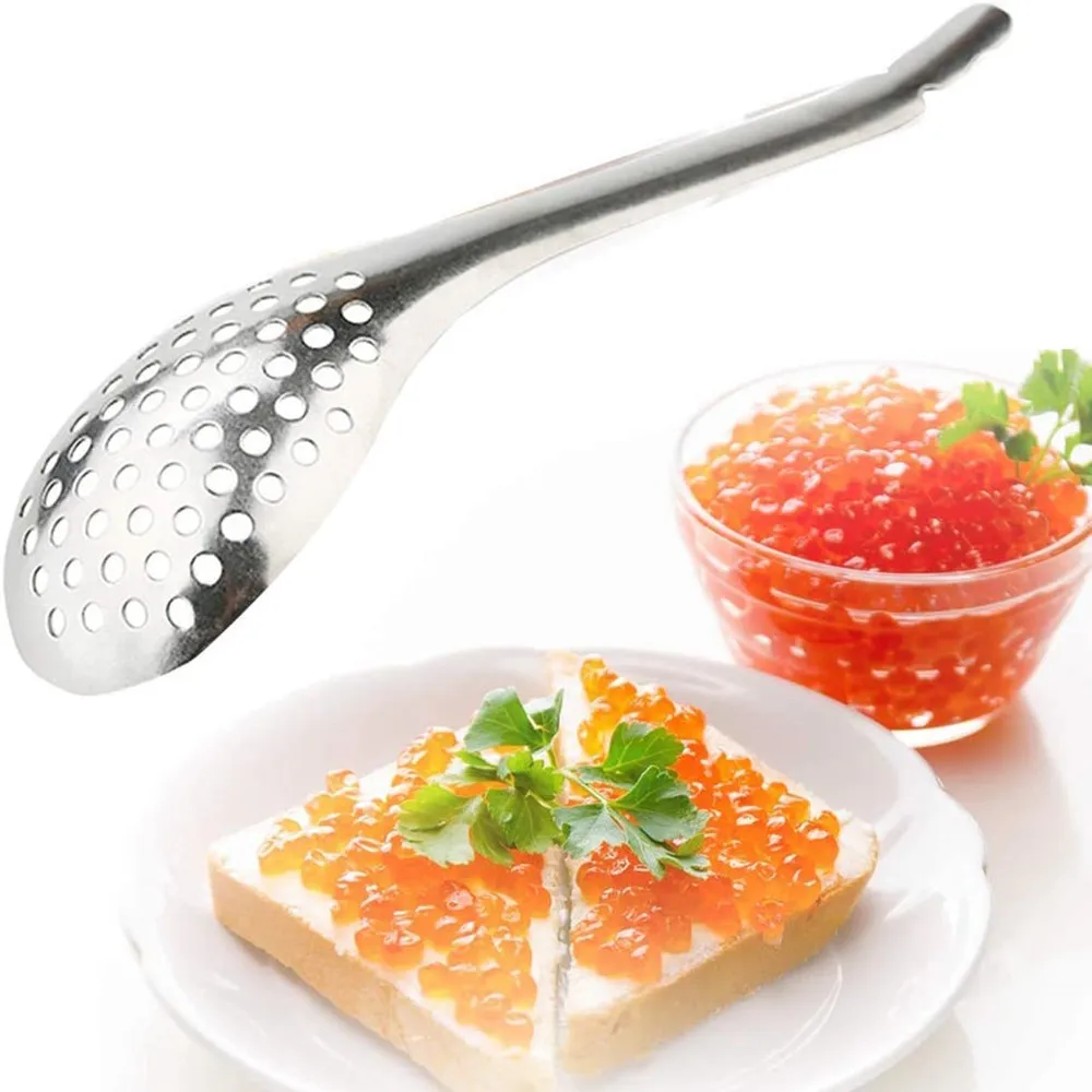 

Stainless Steel Spherification Spoon Culinary Plating Spoon Spherification Bar Spoon Salad Fruit Slotted Spoon for Kitchen