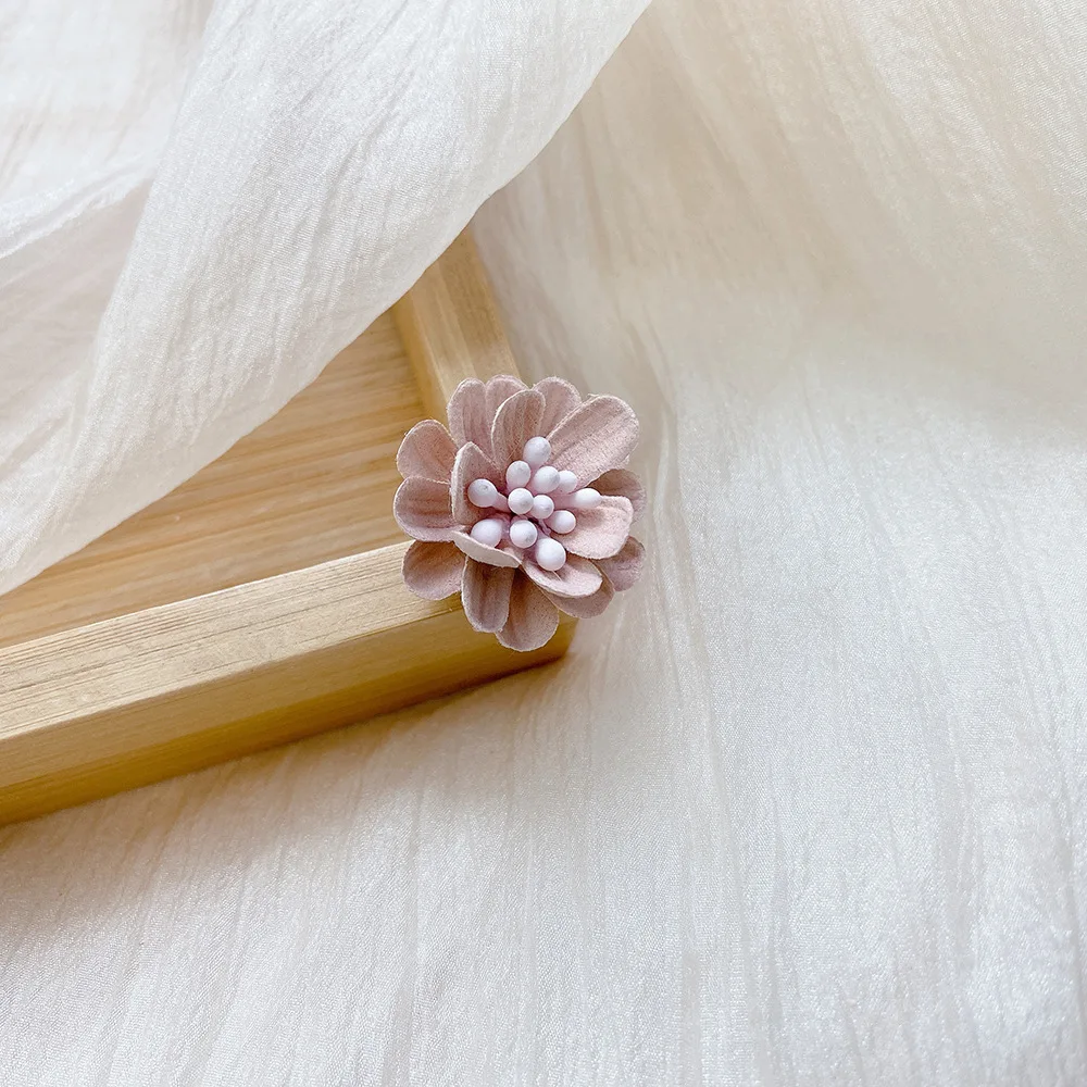 패브릭 입체 꽃, 의류 액세서리, 귀걸이 헤어 클립 헤어 액세서리 모자 장식 꽃 Diy 공예