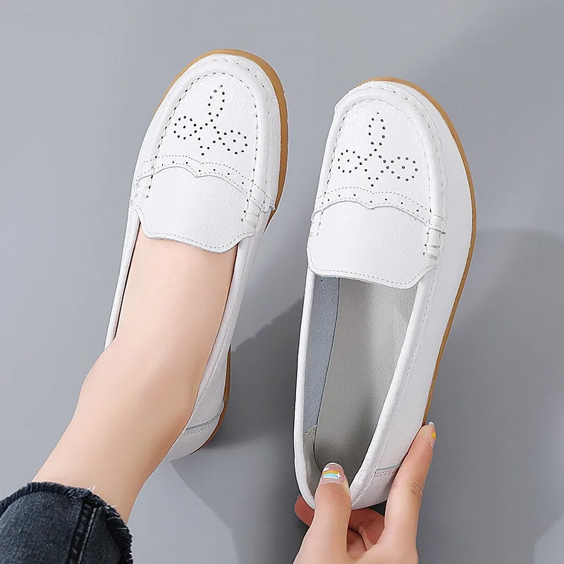 Women's Shoes Slip On Loafers For Sound Flats Shoes Hollow Out Bottom Non Slip Casual Sandal Flat Shoes For Maternity Shoes