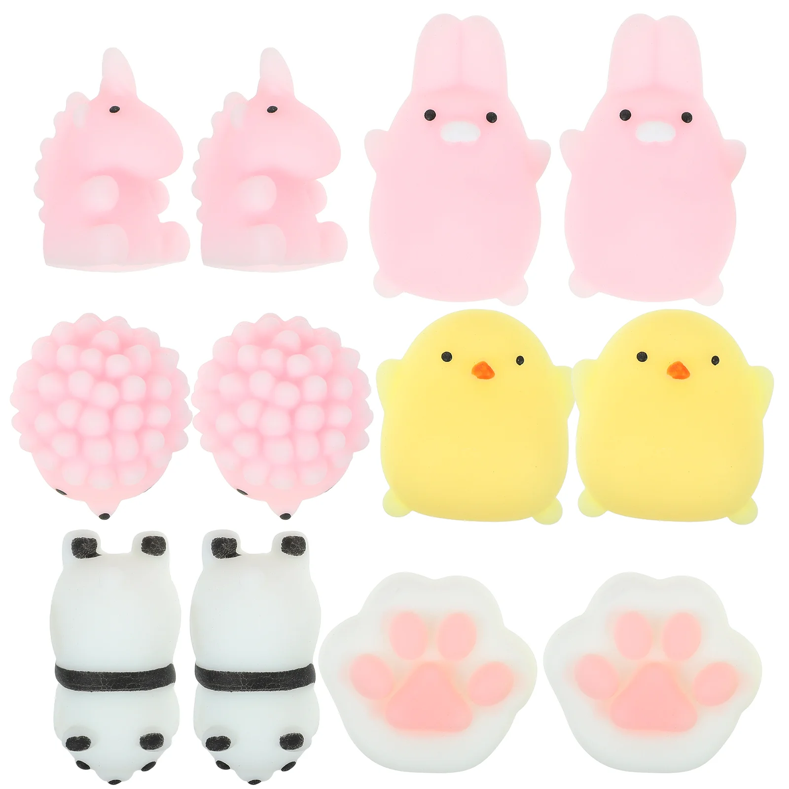 

12 Pcs Bunny Toys for Rabbits Pinch Music Animal Squeeze Supple Funny Cute