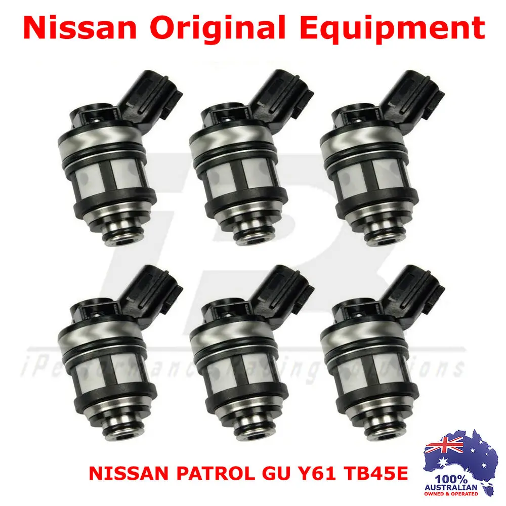 

6 x FUEL INJECTORS for NISSAN PATROL GU Y61 TB45E 4.5L 97-00 INJECTOR 4WD TB45