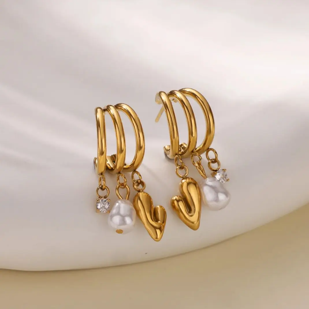 Zircon Geometric Earrings Ladies Jewelry