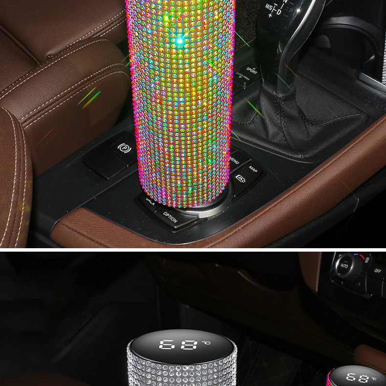 Diamond Display Temperature Thermos Cup Water Bottle 20 Diamond Display Temperature Thermos Cup Water Bottle