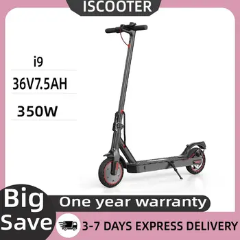 Monopattino Elettrico ISCOOTER I9 per Adulti, Motore 350W, Batteria 36V 7.5Ah, Pneumatici Solidi a Nido d'Ape da 8.5 Pollici, Design Pieghevole