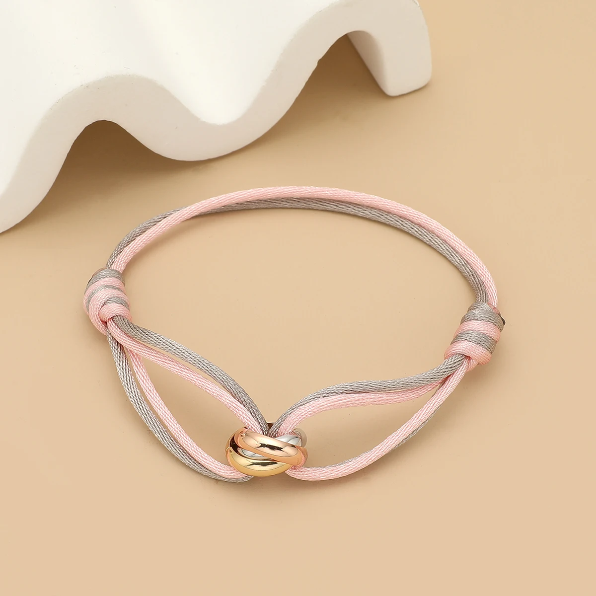 Fashion Rope Bracelet with Creative Colorblock Design - Men's & Women's Accessory Gift