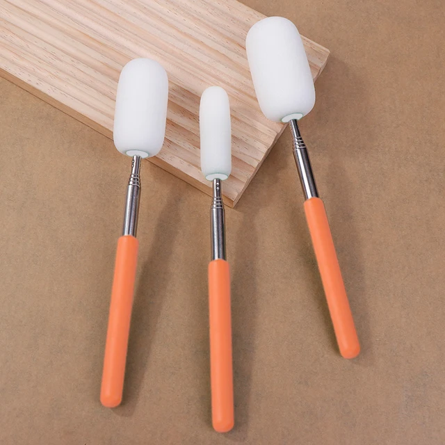 Bâton télescopique en éponge absorbante pour poterie, Sculpture, porte-éponge, bâton de lancer en céramique, outils de coupe de poterie 3