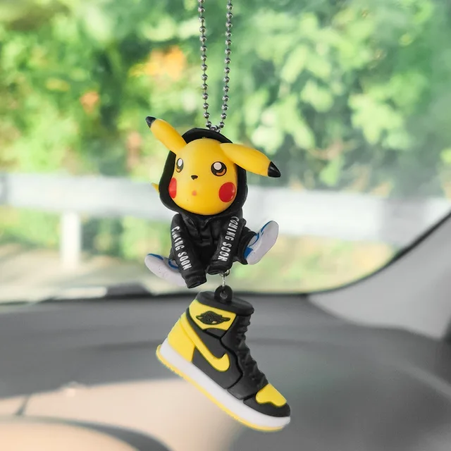 Pokemon Pikachu Cartoon Doll Car Interior Rearview Mirror Pendant Car  Ornaments High-end Aromatherapy Light Luxury Car Ornaments - AliExpress