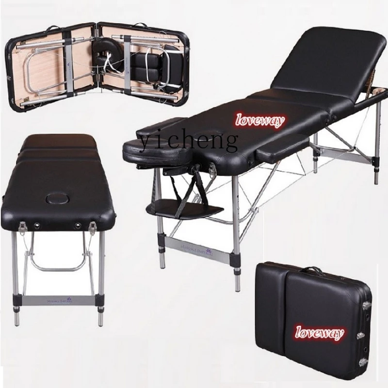 

Xl Folding Beauty Body Massage Massage Couch Backrest Lifting Portable Portable Aluminum
