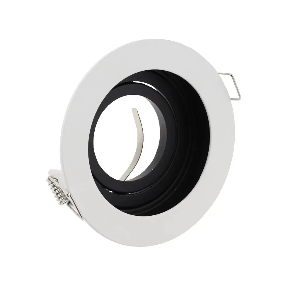 JOYINLED Square Double Ring LED Downlight Adjustable Recessed Frame GU10 MR16 Bulb Holder Spot Lamp Bracket Fixture for decor