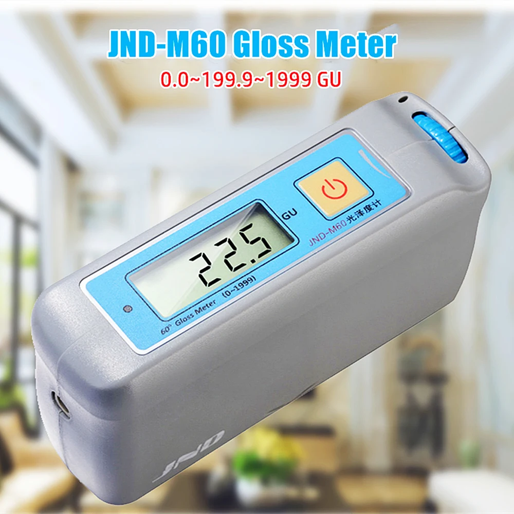 

JND-M60 Gloss Meter 60 Degree Large Range 0~199.9GU 200~1999GU Glossmeter Metal Surface Polishing Glossiness Brightness Tester