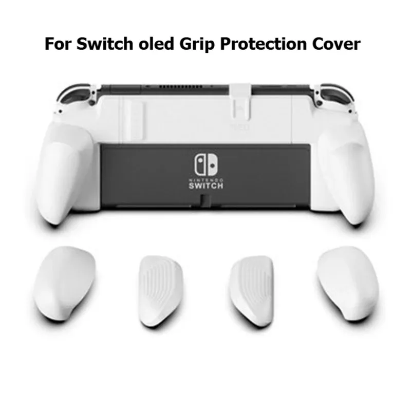 Skull & Co. For Nintendo Switch OLED Grip Protective Cover with Replaceable Ergonomic Grip Protective Case