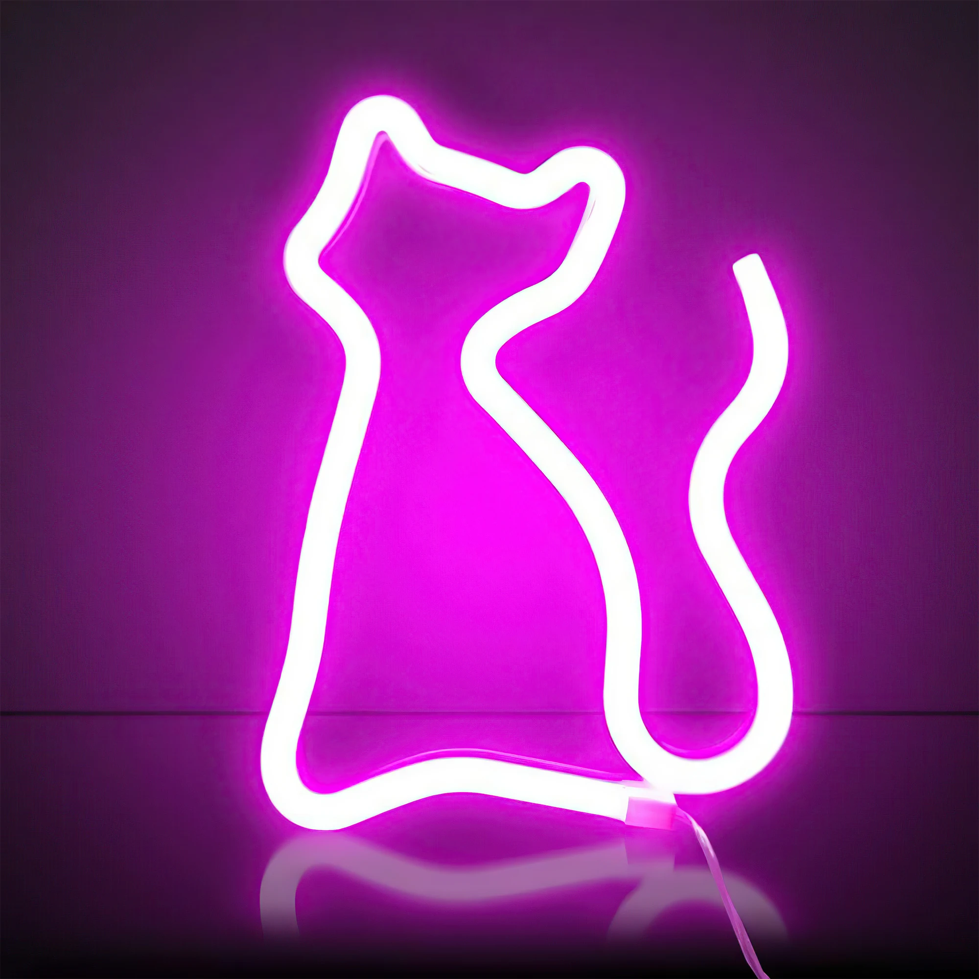 

1Pcs Cat Neon Signs, LED Pink Cat Neon Light for Wall Decor, Battery or USB Powered Lip Shaped Neon Sign for Bedroom Aesthetic T