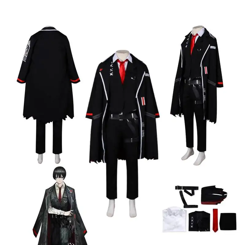 

Lee Sang Cosplay Anime Costume Game Limbus Company Role Play Jacket Men Halloween Carnival Party Disguise Suit Coat Pants Set