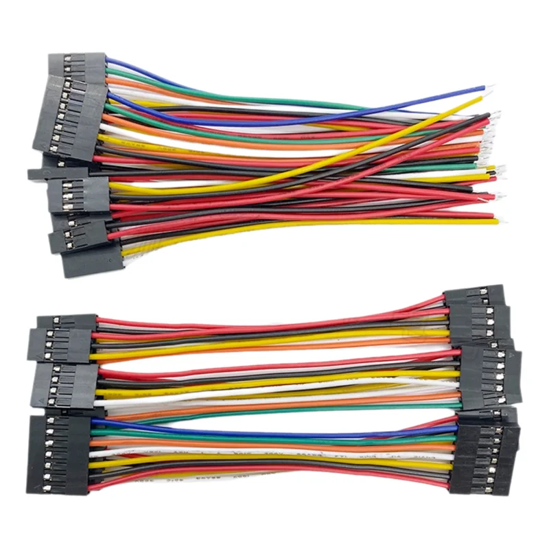10 Stück Dupont 2,54 mm Rastermaß 10 cm 20 cm 30 cm Einzel-/Doppelspule Weiblich 2P 3 4 5 6 7 8 9 10P Steckverbinder Jumper-Kabel Draht für PCB Arduino