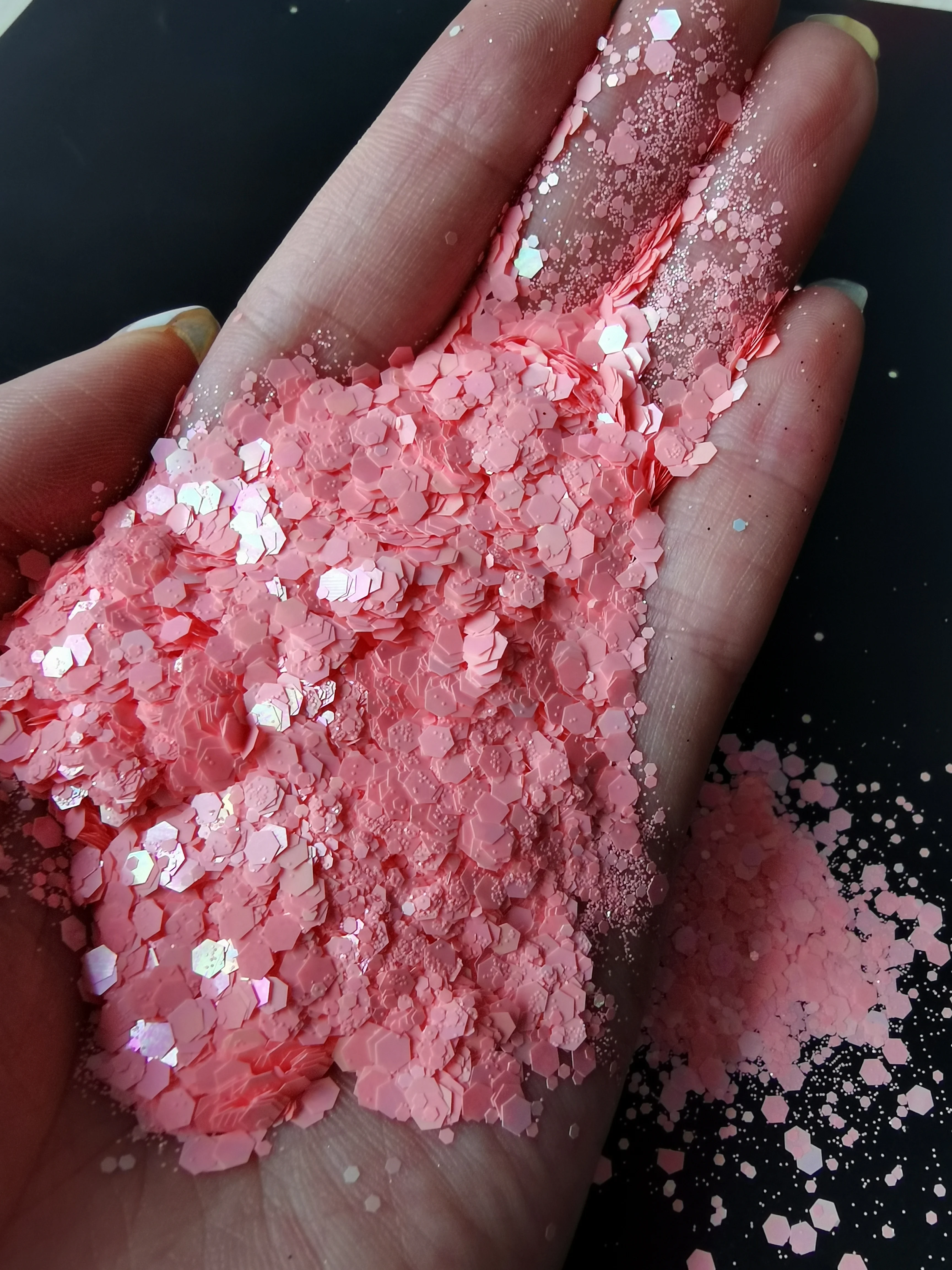 50g 0.2-3cm Nail-Art Chunky Matte&Laser Glitters Sequins 15-Color For Nails Manicure Decorations UV Gel Design NEW@I4578-411