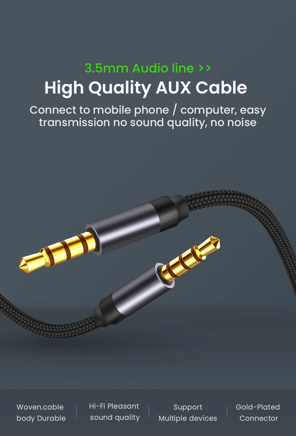 3.5mm Jack male to male Audio Cable 3.5 