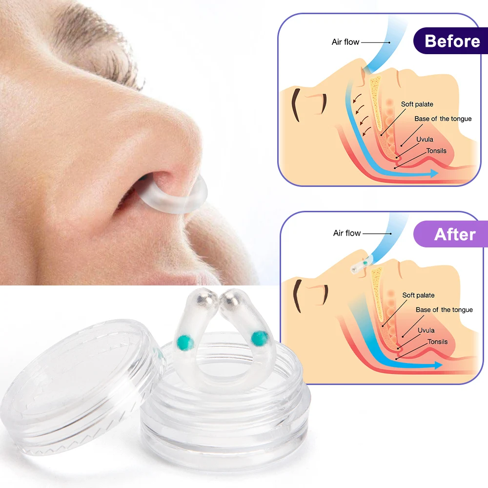 Anti-Snoring Nose Clip Nasal Breathing Dilators Sleep Explosion Bead Snore Stopper Increase Sports Air Intake Improve Sleeping 3