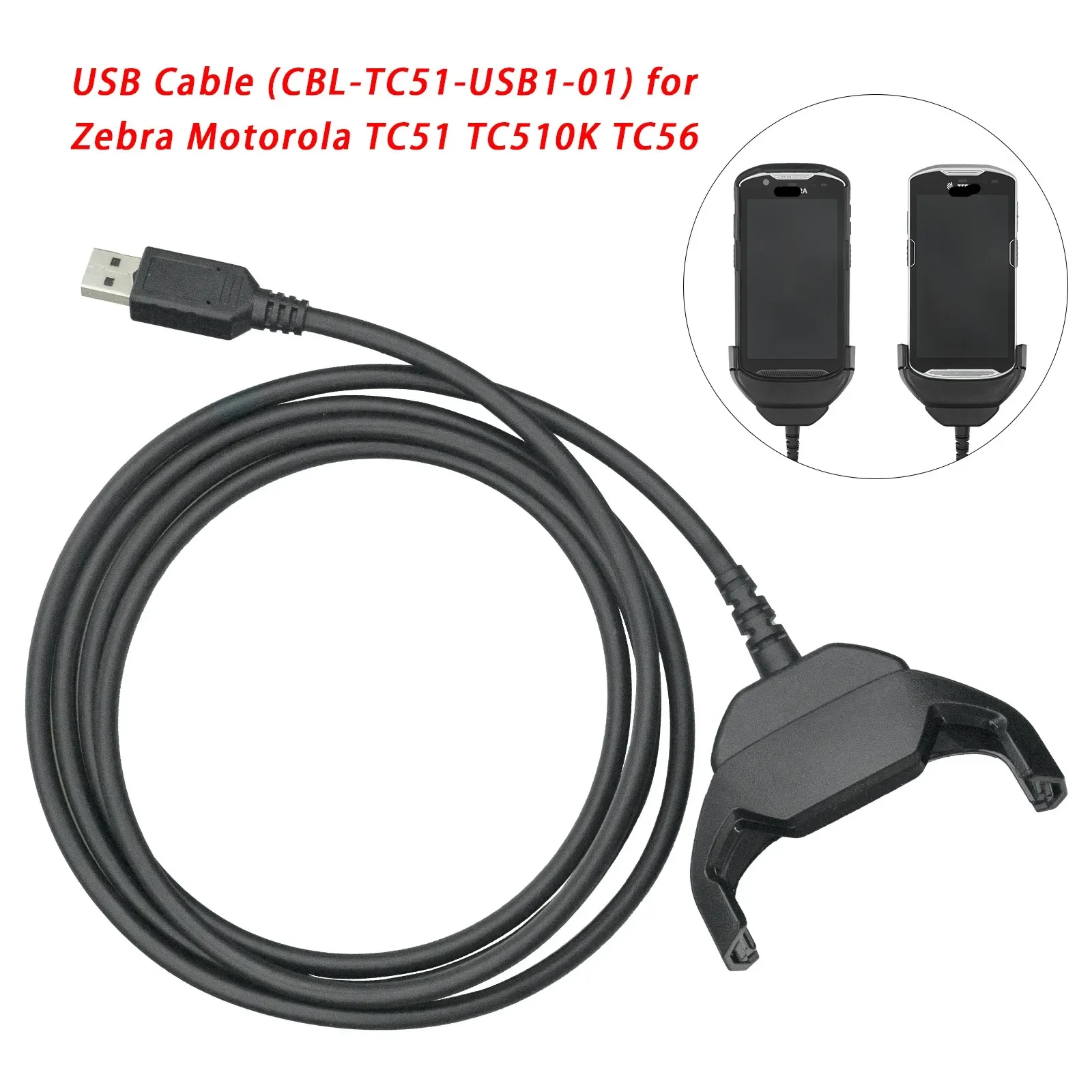 Usb Data Charger Cabo para Zebra Substituição para Tc51 Tc510k Tc56 Tc57 Cbl-tc51-usb101