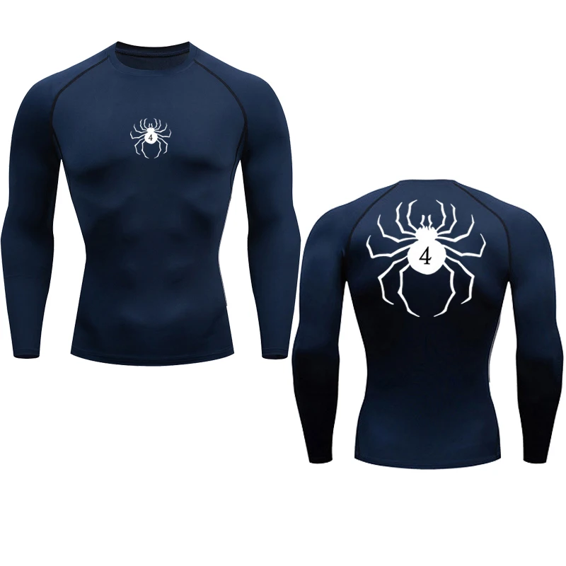 Anime Hunter X Hunter Compression Tshirt Quick Dry Running Gym Fitness Tight Sportswear Summer Breathable Spider Short Sleeve 6