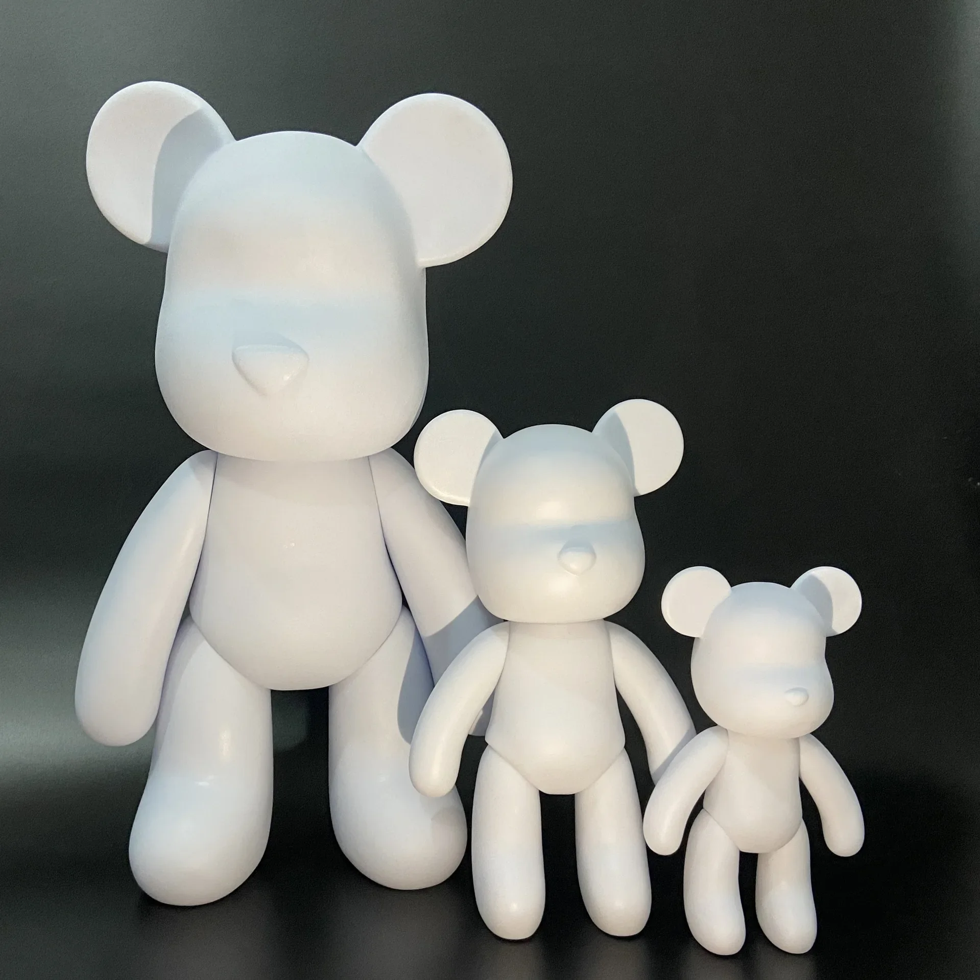 White Enamel Fluid Bear DIY Diamond Sticking Handmade Toy