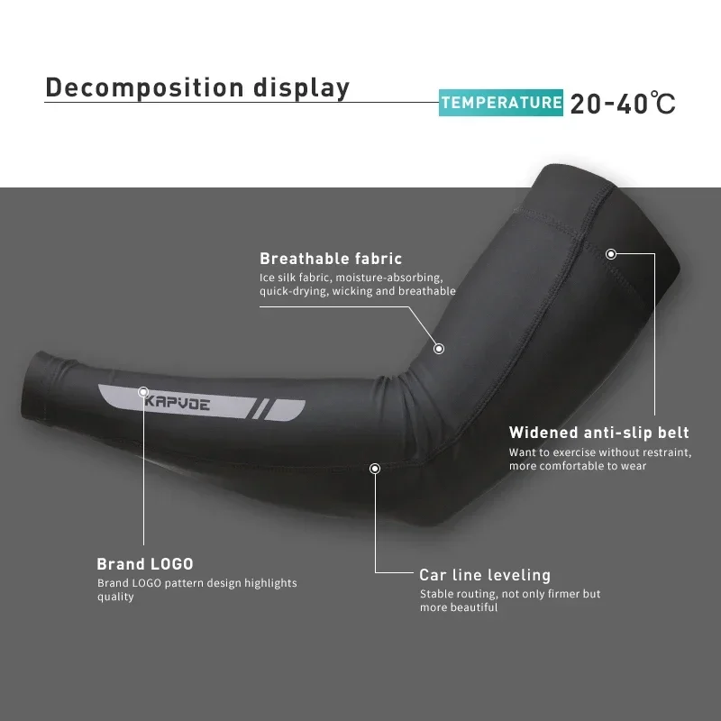 Sun Protection Arm Sleeves,Arm Sleeves,Cooling Arm Sleeves Men and Women Outdoor Sports Football Basketball Running Ice Sleeve Road Bike Cycling UV Protection Sunscreen