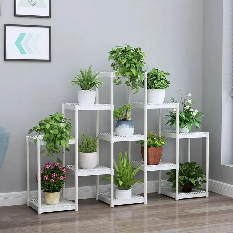 Shelves For Plant Multi-Storey Floor-To-Ceiling Balcony Pot Plant Stand Flower Rack Living Room Lobby Display Flower Stand