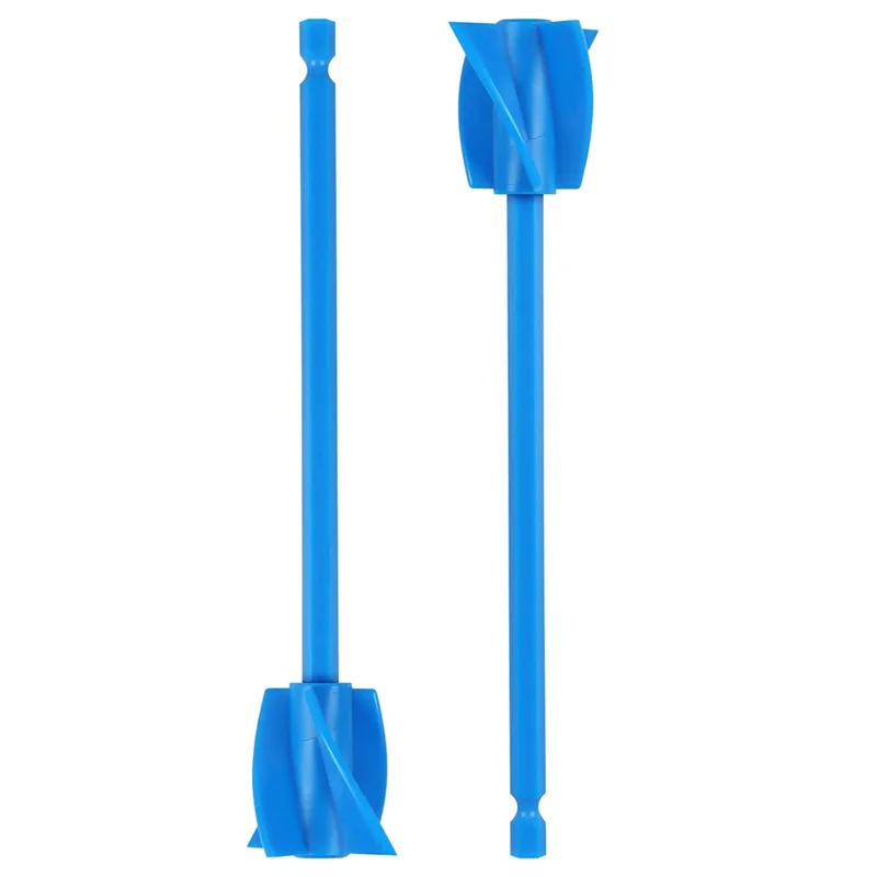 2 Pack Resin Mixer Paddles,Epoxy Mixer Attachment for Drill, Reusable Paint Mixer,For Epoxy Resin,Ceramic Glaze,Silicone HOT