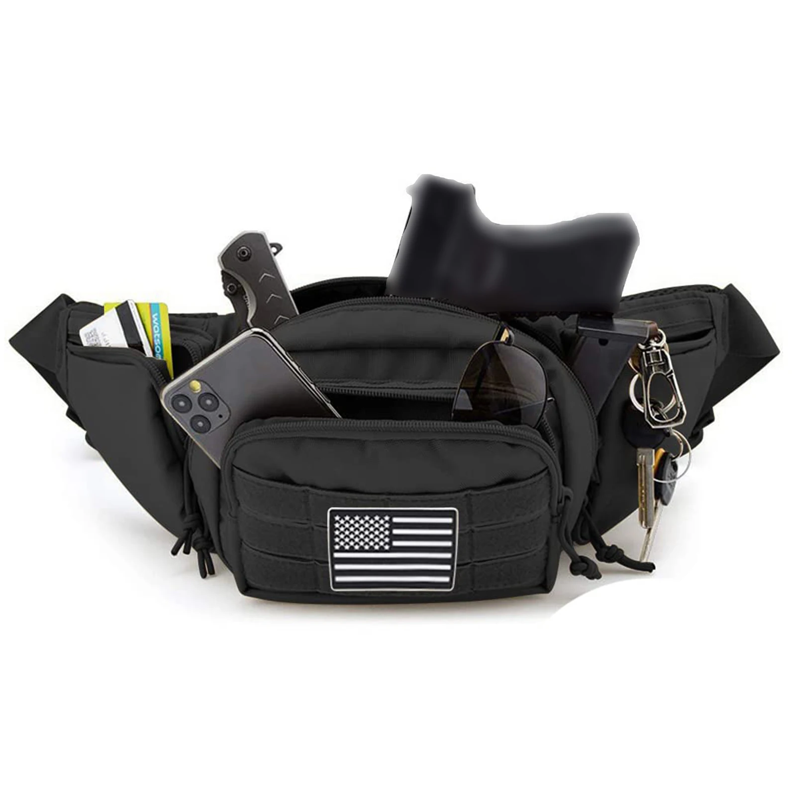Waterproof Nylon Tactical Fanny Pack for Men and Women