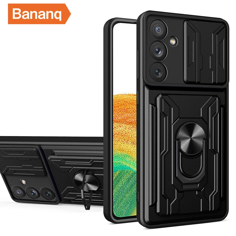 

Bananq Shockproof Stand Armor Case For Samsung A13 A22 A32 A33 A51 A53 A71 A73 Detachable Wallet Cover For Galaxy M32 4G M52 5G