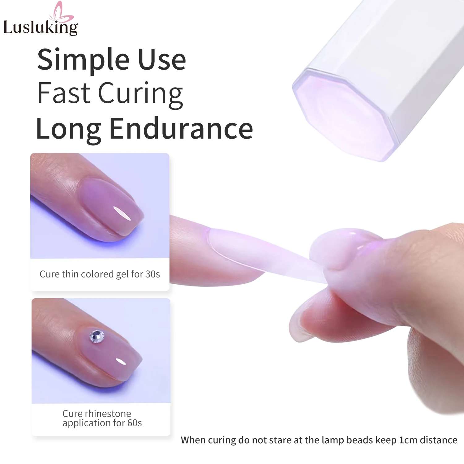 휴대용 LED UV 네일 램프, 충전식 미니 UV 라이트, 젤 네일 빠른 건조, 여행 및 가정용 컴팩트 네일 아트 도구