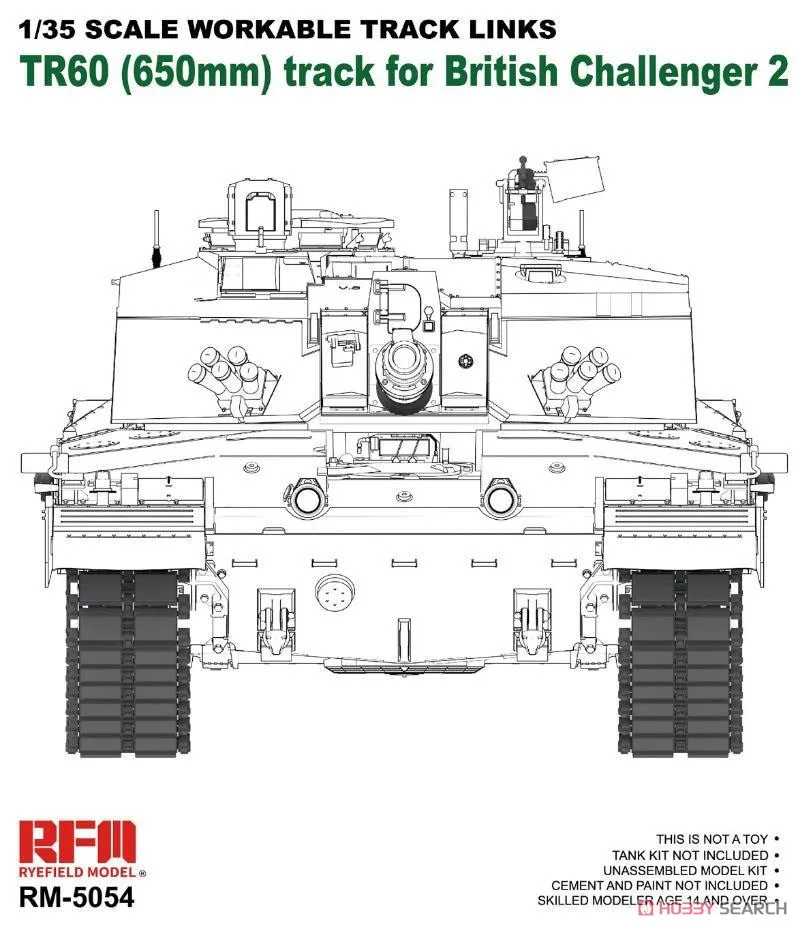 [Modello Ryefield] Rfm Rm-5054 1/35 British Challenger 2 Collegamenti Per Camion Lavorabili