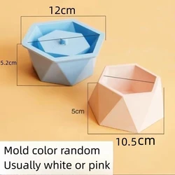 Large Hexagon Geometric Silicone Mold for Concrete Planters - DIY Home Decoration Flowerpot and Succulent Container (One silicone mold)