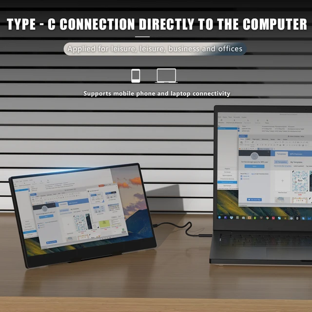 MUCAI N140-S36 14" Portable Monitor, 1366×768 TN, 60Hz, 3ms Response 2