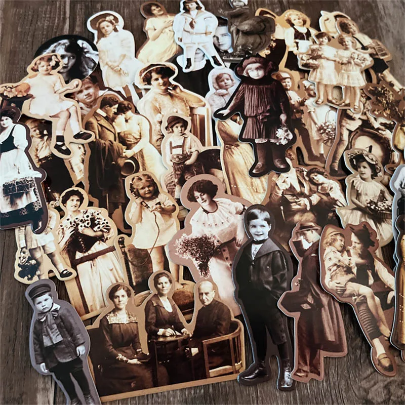 Junk Journal TimHoltz Vintage European Dame Character Photo Thick Card DIY Scrapbooking Collage Gift Decor diy scrapbooking accessories