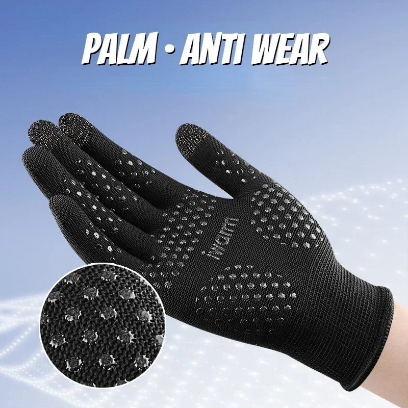 Anti-ultraviolet Outdoor Sports Running Glove Warm Touch Screen Gym Fitness Full Finger Glove For Men Women Knitted Magic Gloves 4