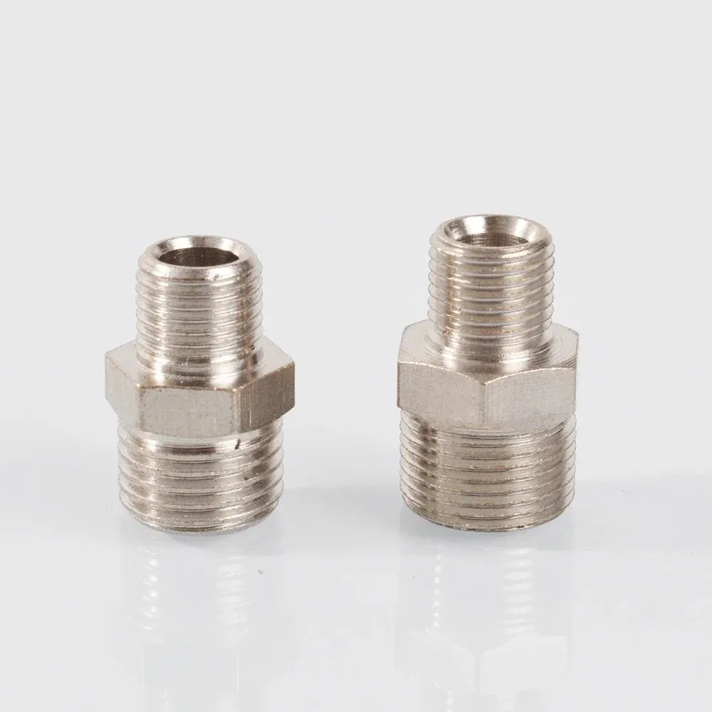 Brass Pipe Fitting M8 M10 M12 M14 M16 M18 M20 Metric x 1/8" 1/4" 3/8" 1/2" BSP Male Nickel Plated