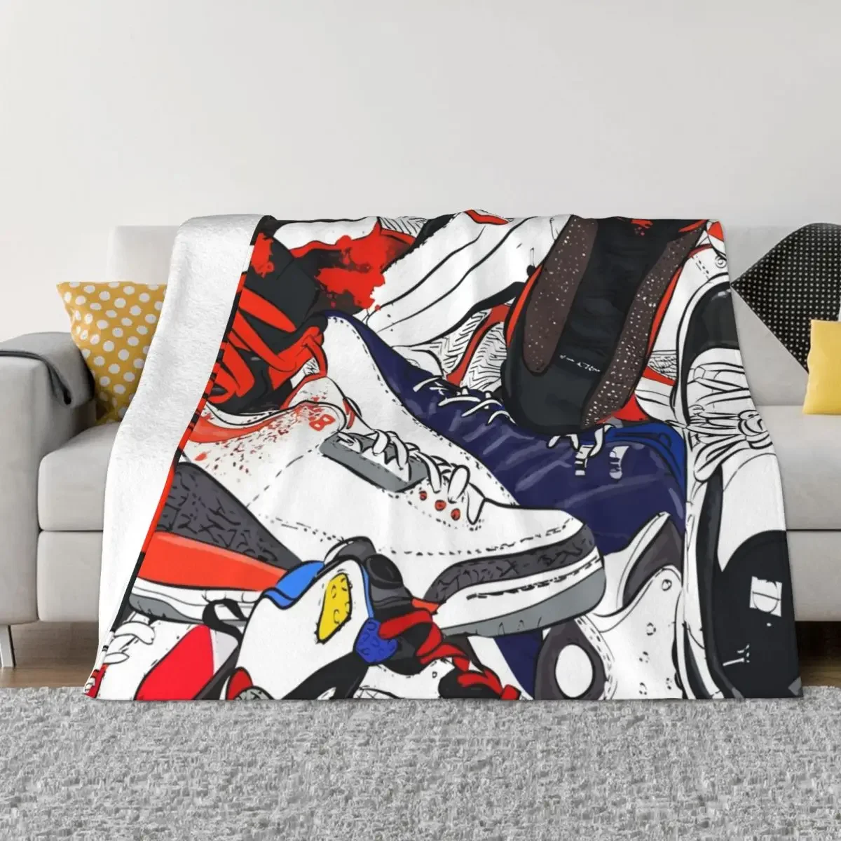 

sneaker Throw Blanket Extra Large Throw Thermals For Travel For Baby Blankets