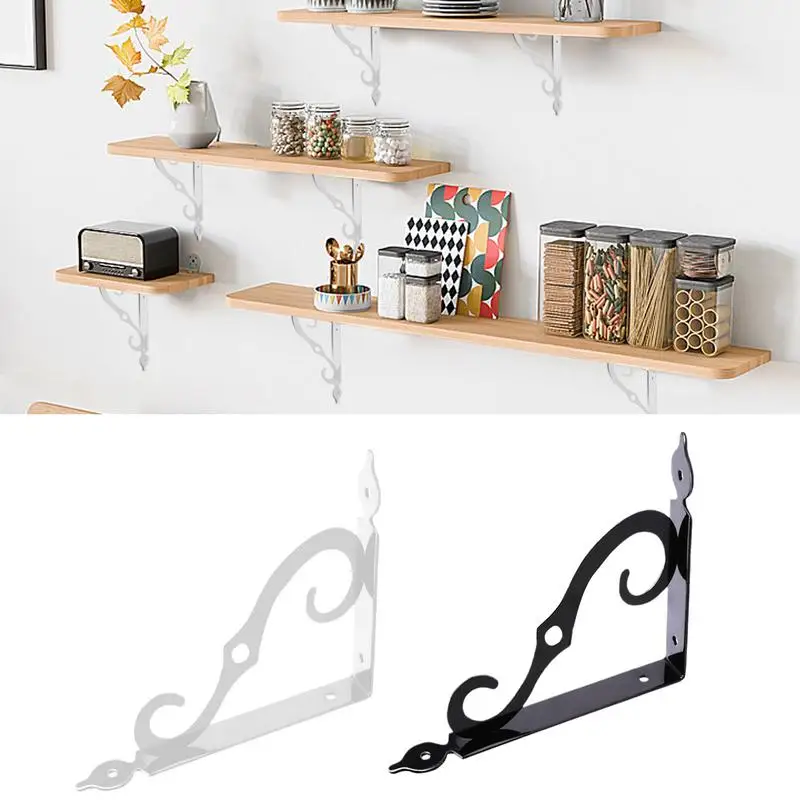 

10 шт. декоративные кронштейны для полки, сверхмощный бандаж для полки, декоративная железная L-образная полка, прямоугольный угловой держатель, аксессуары для дома