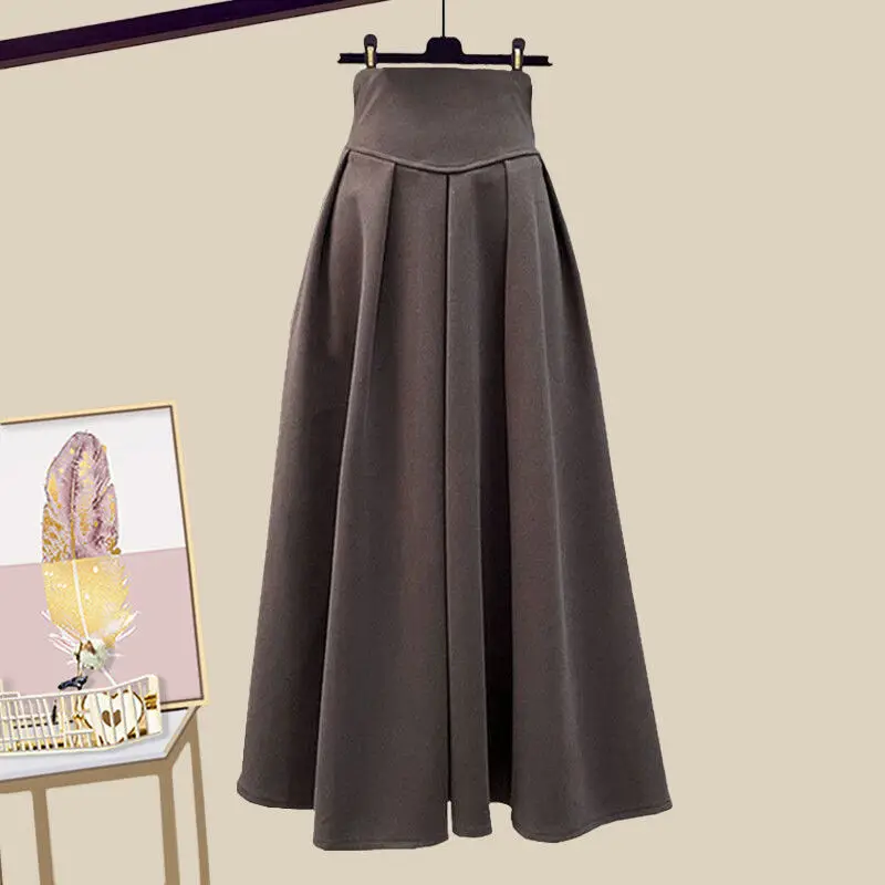 Spring/Summer Set Women's New Korean Fashion Slim Bow Short Sleeved Top High Waist Skirt Age Reducing Two Piece Set