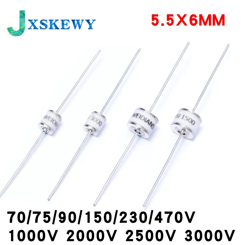 10PCS/LOT ceramic gas discharge tube 5.5X6MM 5.5*6mm B5G/SX51/2R70/75