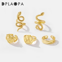 DPLAOPA 925 Sterling Silver Gold Plated Silver Angel Love Chid Image Resizable Ring Ajustable Women Rings Fashion Jewels