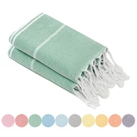 Cotton Turkish Kitchen Towel Nordic Tassel Tea Towel Rectangular Tablecloth Striped Hand Towel Bathroom Accessories set 1