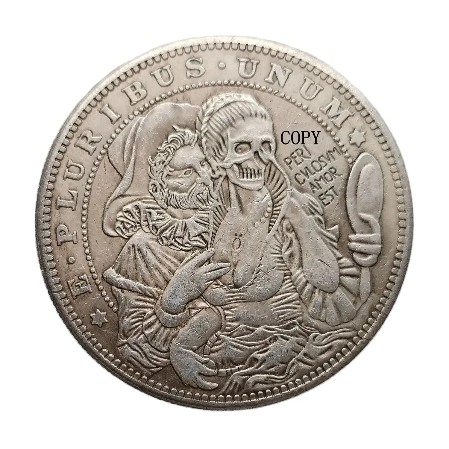 

HB(215) США Хобо Морган доллар Посеребренная КОПИЯ монета