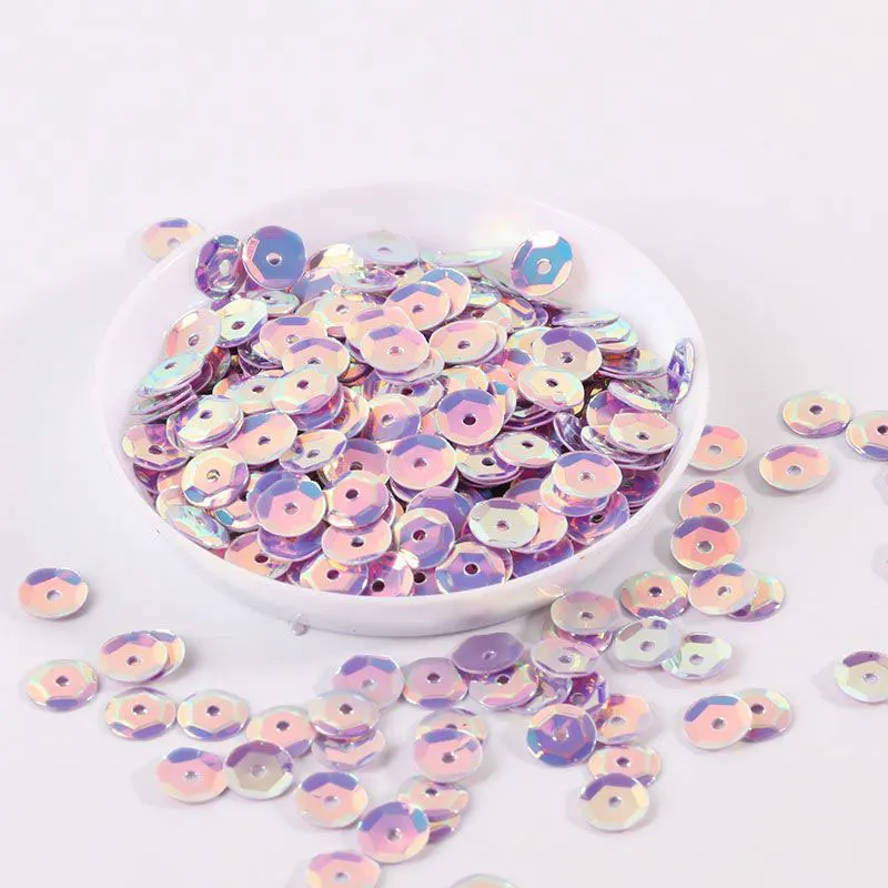 Multi Size Mixed Color Sequins PVC Groove Sequins Sewing Wedding Crafts Women's Dress Accessories 10g 3/4/5/6/8/10/20mm
