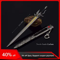22cm Kingsglaive Fantasy XV Noctis Lucis Caelum Weapons Metal Game Samurai Swords Keychains Crafts Weapons Model Toys Boys