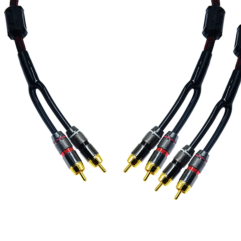 Câble d'amplificateur Jack mâle 1 à 6 RCA mâle 3.5MM, 3.5 tours 6, cordon  Audio pour ordinateur avec son de haut-parleur 5.1, Lotus - AliExpress