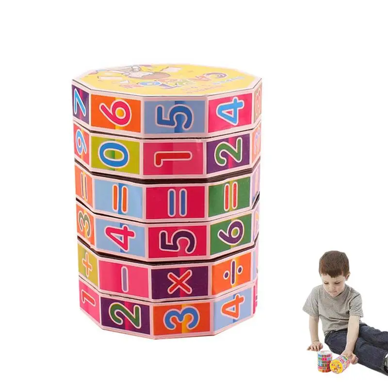 Math Magic Cube Counting Puzzle Toys Cylindrical Mathematics Numbers ...