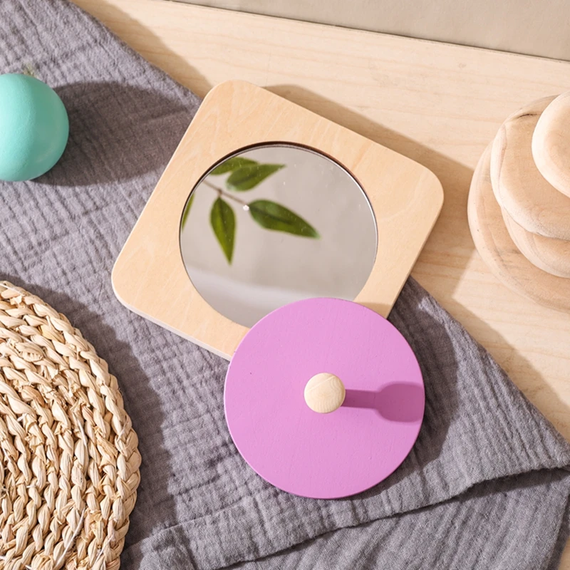 Schwarz-Weiß-Neugeborenen-Spiegels pielzeug Baby-Bauch Zeit für Babys Montessori-Entwicklung kriechen kontrast reiche Aktivität sensorisches Spielzeug – Detail 13