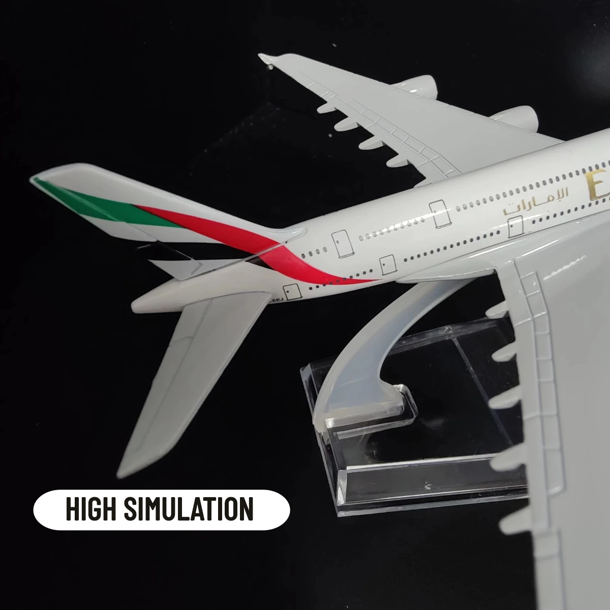 Modèle réduit d'avion Emirates A380 Airlines, 15cm, échelle 1/400, en métal, moulé sous pression, pour garçon, jouet, décoration de chambre d'enfant, cadeau de Noël